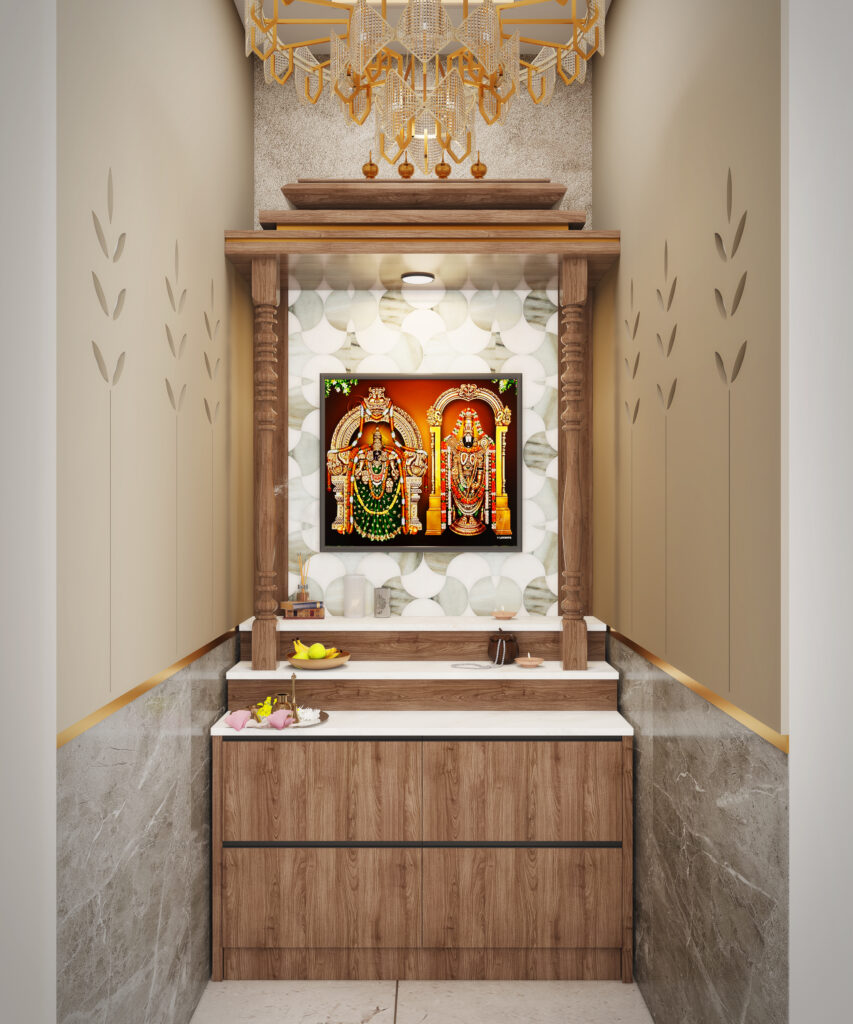 Sacred Pooja Room design by The Artful Abode