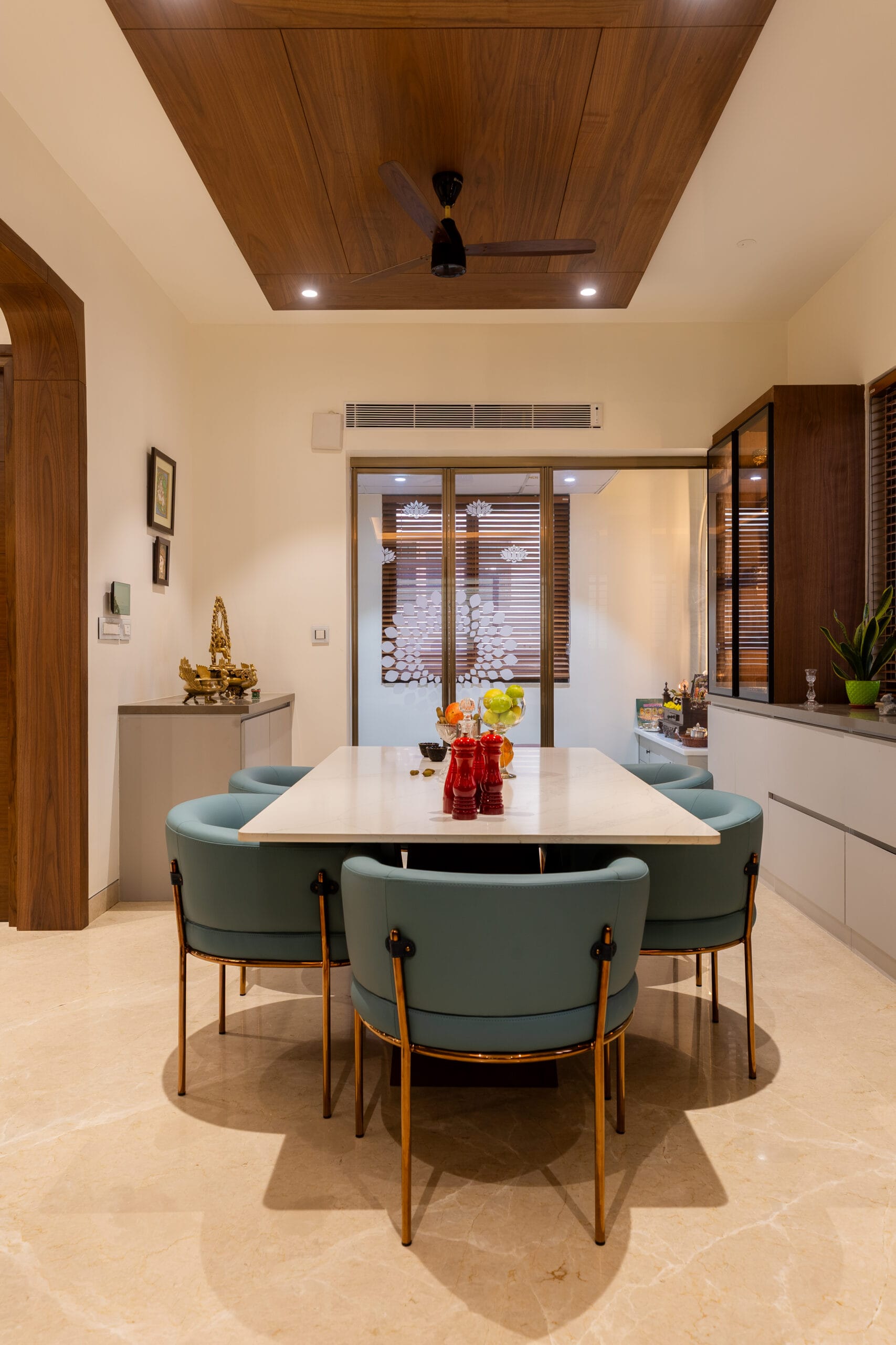 3BHK kitchen, master bedroom and storage design - The Artful Abode