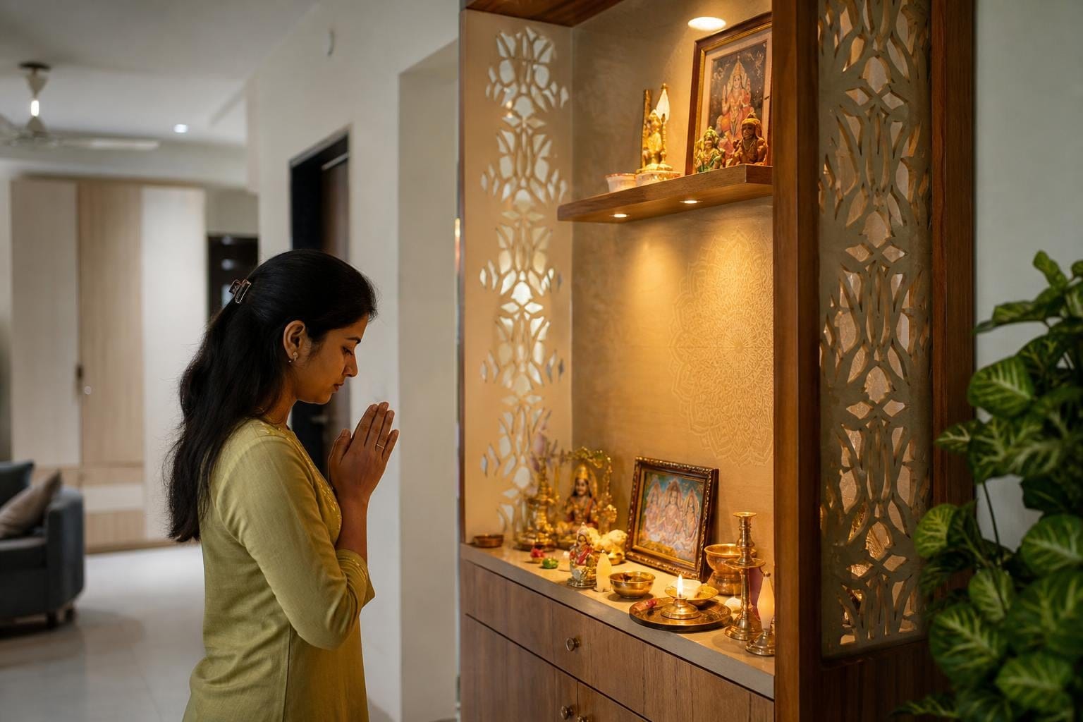 pooja room design in flats